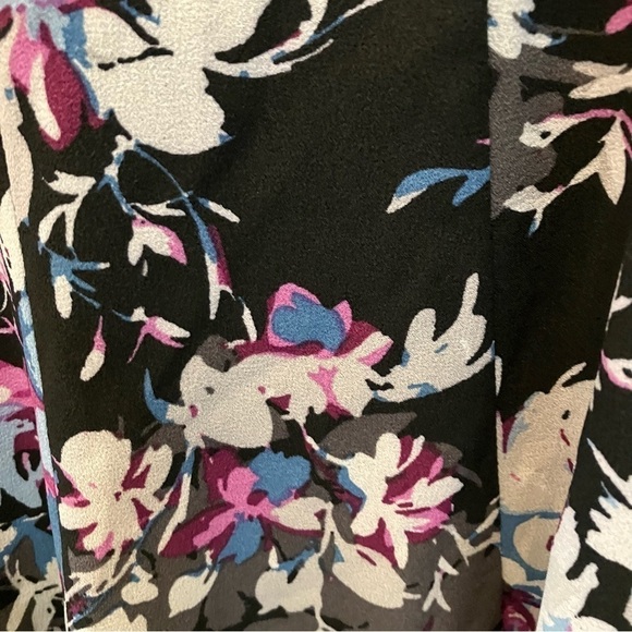 Torrid Black Floral Georgette Flutter Sleeve Mini Dress Size 10 - Picture 5 of 13